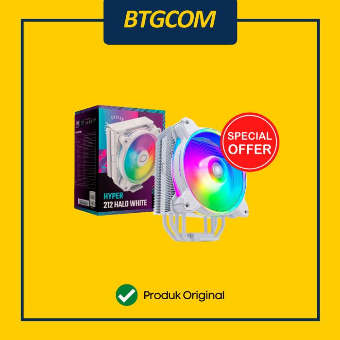 Gambar COOLER MASTER HYPER 212 HALO ARGB BLACK/WHITE CPU FAN PROCESSOR COOLER - Putih dari btgcom undefined Tokopedia