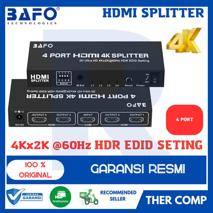 Gambar ORIGINAL BAFO HDMI SPLITTER / SPLITER 2 PORT - 4 port dari TheR Comp undefined Tokopedia