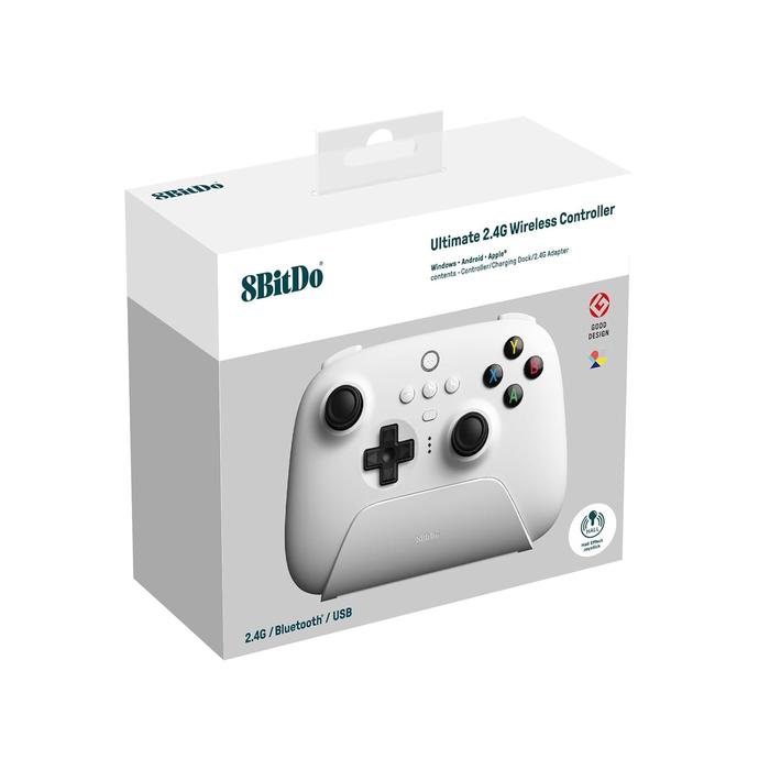 Gambar 8BitDo Ultimate 2.4G Wireless Controller Hall Effect Joystick - White dari Rocket Games undefined Tokopedia