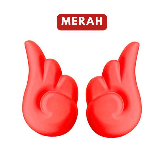 Gambar Aksesoris Sayap Tempelan Sticker Sepeda Listrik Helm Motor - Merah dari JIANG GRUP undefined Tokopedia