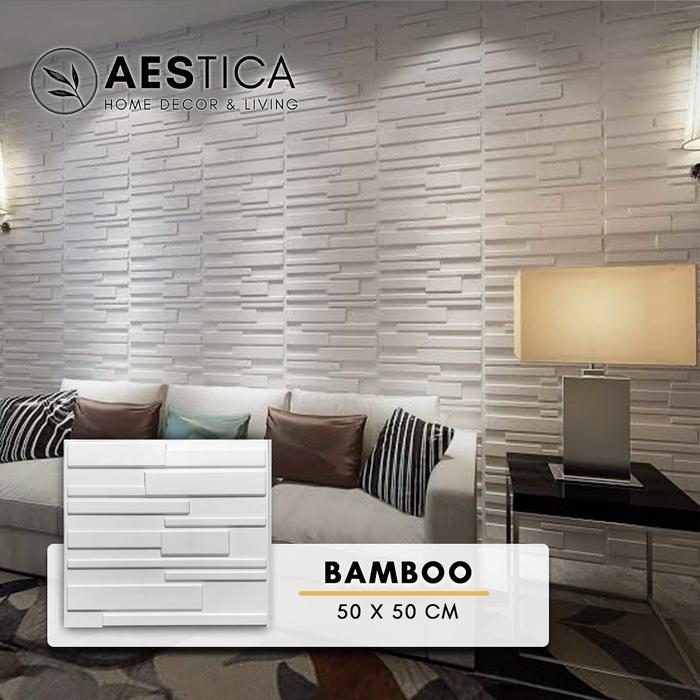 Gambar 3D PVC Wall panel Dinding 50x50CM Wallpaper | Dekor rumah | Home Decor - Bamboo dari Aestica ID undefined Tokopedia