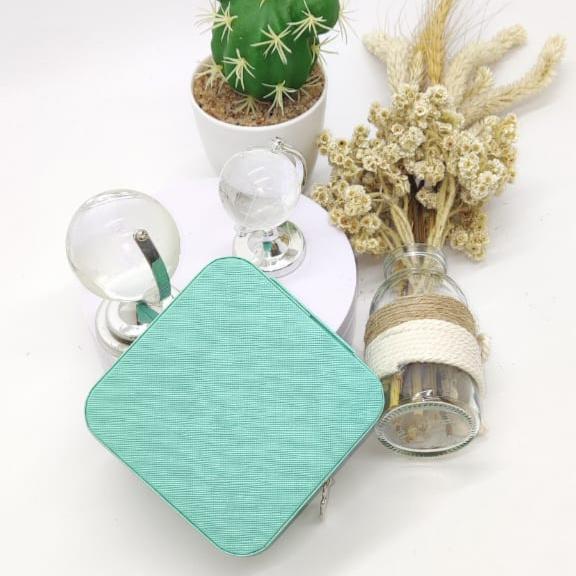 Gambar Travel Jewelry Box / Kotak Penyimpanan Perhiasan Traveling PR0362 - Hijau dari Neofelis Houseware undefined Tokopedia