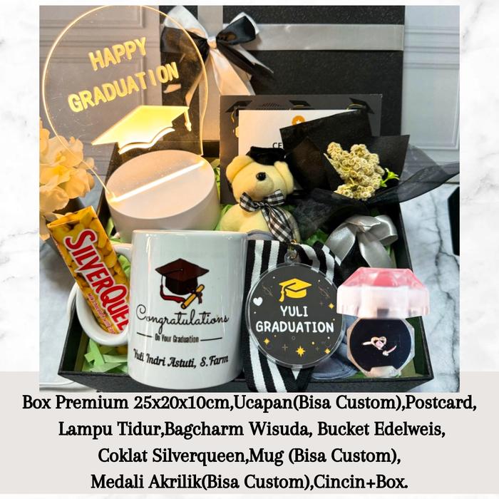 Gambar PREMIUM Hampers Wisuda Graduation Gift / Hadiah Wisuda Cewek ( Marie ) - MARIE Cincin dari KADONESIA undefined Tokopedia