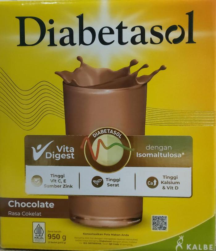 Gambar DIABETASOL SUSU NUTRISI UNTUK DIABETES KEMASAN 1000GR VANILLA/COKLAT - Coklat dari Sakura Store Jakarta undefined Tokopedia