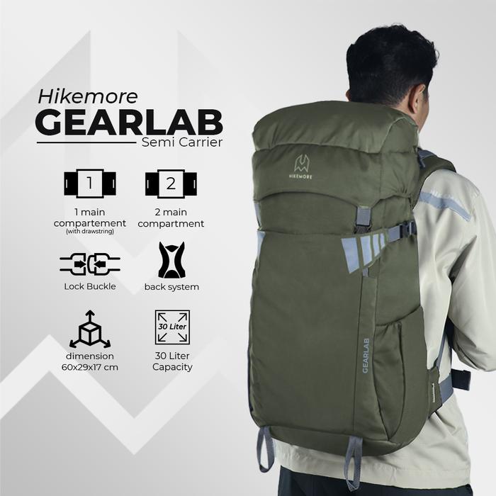 Gambar Backpack Semi Carrier Hiking Tas Gunung Hikemore Gearlab Original - HM Army dari Riung Adventure undefined Tokopedia