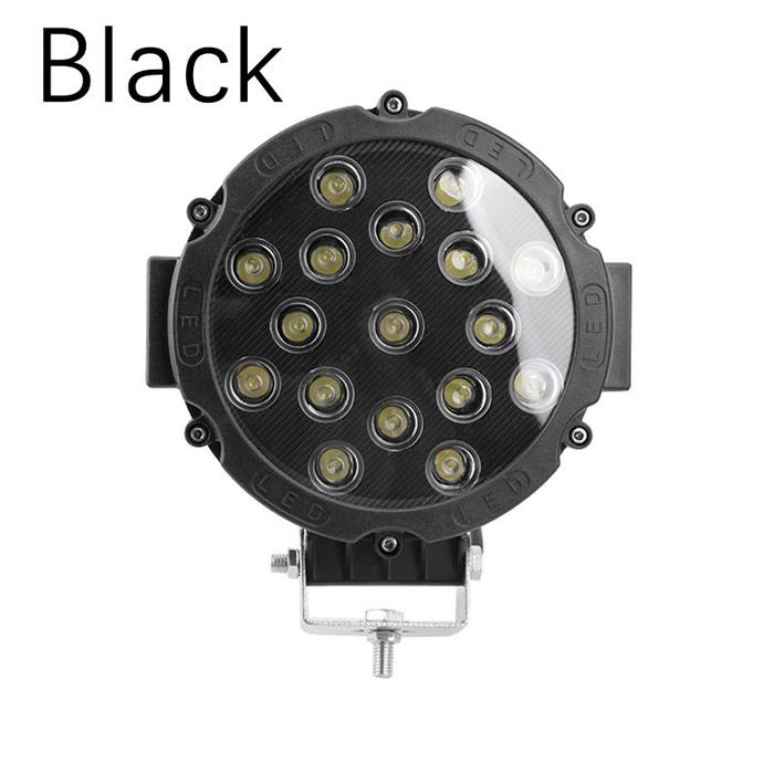 Gambar lampu sorot led kabut foglamp mobil truk bus offroad 51watt 7inch 12 v - Hitam dari Automotivepart undefined Tokopedia