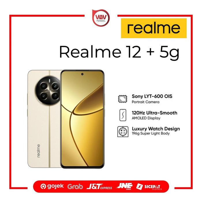Gambar Hp Realme 12+ 5G Ram 8GB Internal 256GB Garansi Resmi - Krem Navigasi dari wwponsel undefined Tokopedia