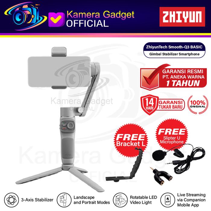 Gambar Zhiyun Smooth Q2 - Smartphone Gimbal Stabilizer - PAKET STANDARD dari Kamera Gadget Official undefined Tokopedia