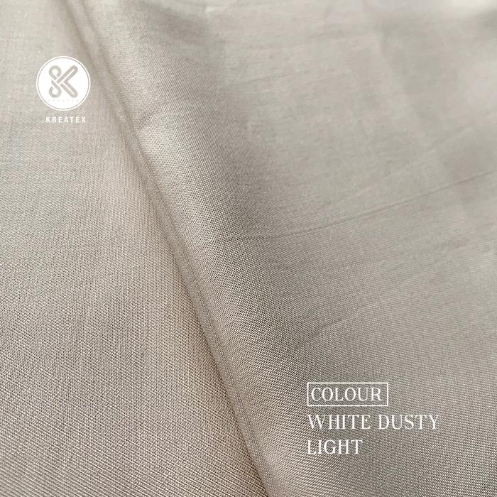 Gambar Kain Premium RAINBOW - TENCEL Twill 30S - 100% Tencel - White Dusty L dari Kreatex Official Store undefined Tokopedia