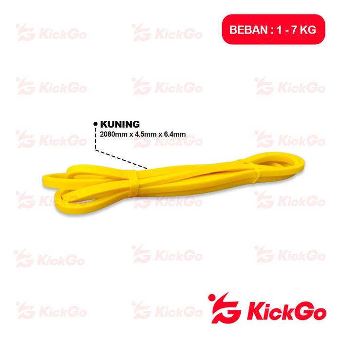 Gambar KickGO Tali Resistance Fitness Karet Loop Bands Resistance Bands yoga - Kuning 6,4mm dari KickGoOfficialStore undefined Tokopedia