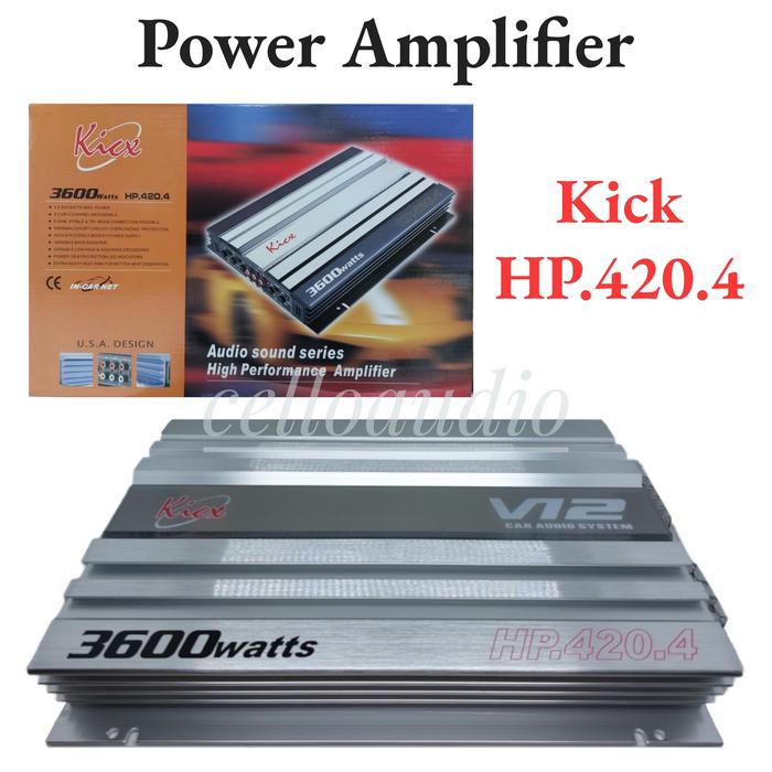 Gambar Power Amplifier 4 Channel Kick HP 420.4 Audio Mobil Car dari celloaudio undefined Tokopedia