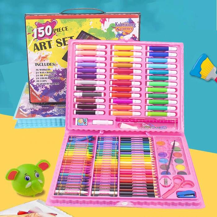 Gambar mainan edukasi anak crayon set isi 150 pcs dari suka mainan anak undefined Tokopedia