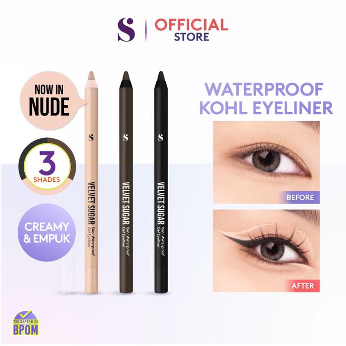 Gambar [NEW] SOMETHINC Velvet Sugar Kohl Waterproof Gel Eyeliner dari Somethinc undefined Tokopedia