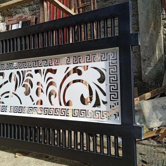 Gambar PAGAR RUMAH BESI MINIMALIS LASER CUTTING ( HARGA PERMETER PERSEGI) dari Makyahstore undefined Tokopedia