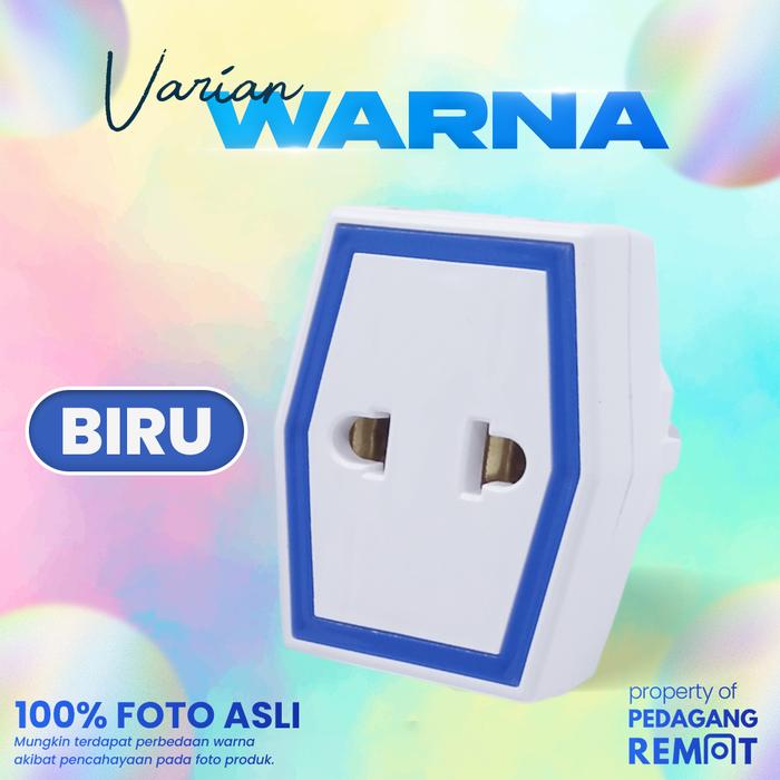 Gambar Stop Kontak Steker T Colokan 3 Lubang Datar Terminal Kuningan Multi - Biru dari Pedagang Remote_NEW undefined Tokopedia
