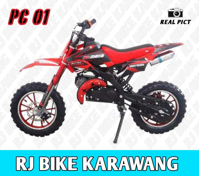 Gambar Motor Mini Trail PC 01 Moto Motor bensin 2 Tak - Merah dari RJ BIKE OFFICIAL undefined Tokopedia