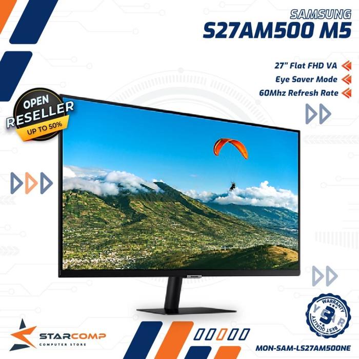 Gambar SAMSUNG SMART MONITOR M5 27" S27AM500 HDR10 FHD LS27AM500NE dari Starcomp Origin undefined Tokopedia