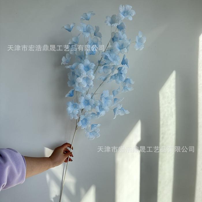 Gambar Bunga Cherry Terompet Artificial/Bunga Dekorasi - sky blue dari Floriti undefined Tokopedia
