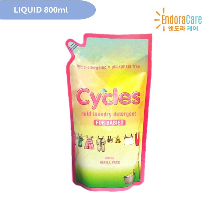 Gambar CYCLES Mild Laundry Baby Detergent - Sabun Cuci Baju Bayi - Liquid 800ml dari Endora Care undefined Tokopedia