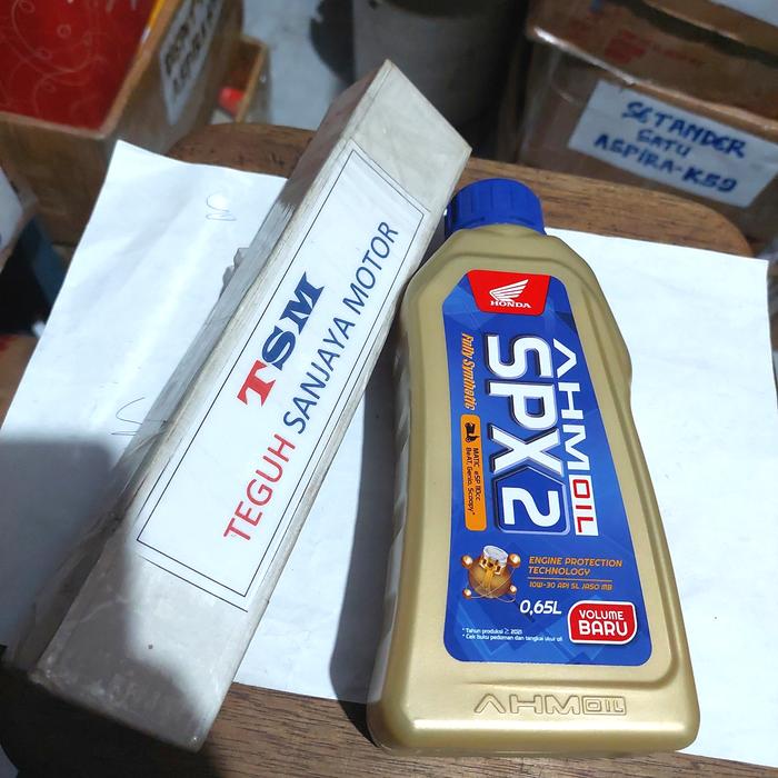 Gambar Oli Honda AHM Oil SPX 2 Matic 10W-30 650 ML / 0.65 LITER (Volume Baru) dari Teguh Sanjaya Motor undefined Tokopedia