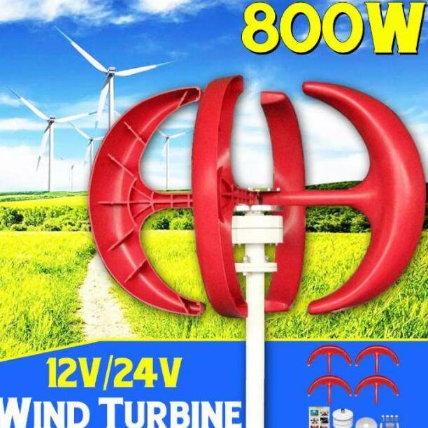 Gambar Generator Pembangkit Listrik Tenaga Angin Bayu PLTB 600W Vertical - Merah, L dari CV ULANZHI undefined Tokopedia