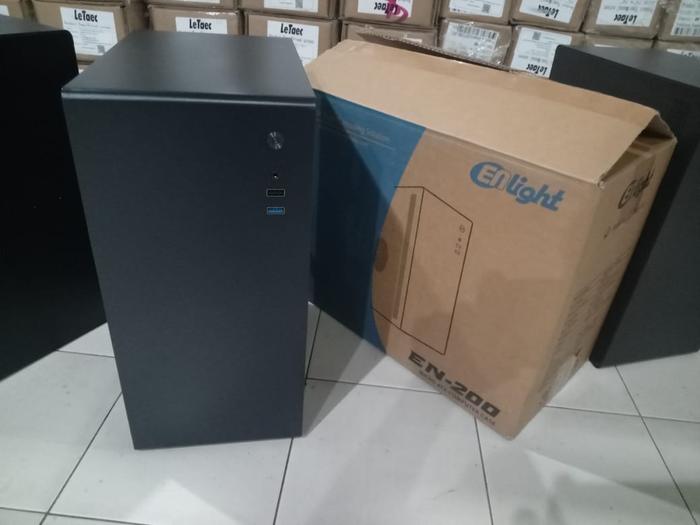 Gambar Casing ENLIGHT EN-200 + PSU 300W - mATX Enlight EN200 inc Psu 300watt - Hitam dari k-galaxy komputer undefined Tokopedia