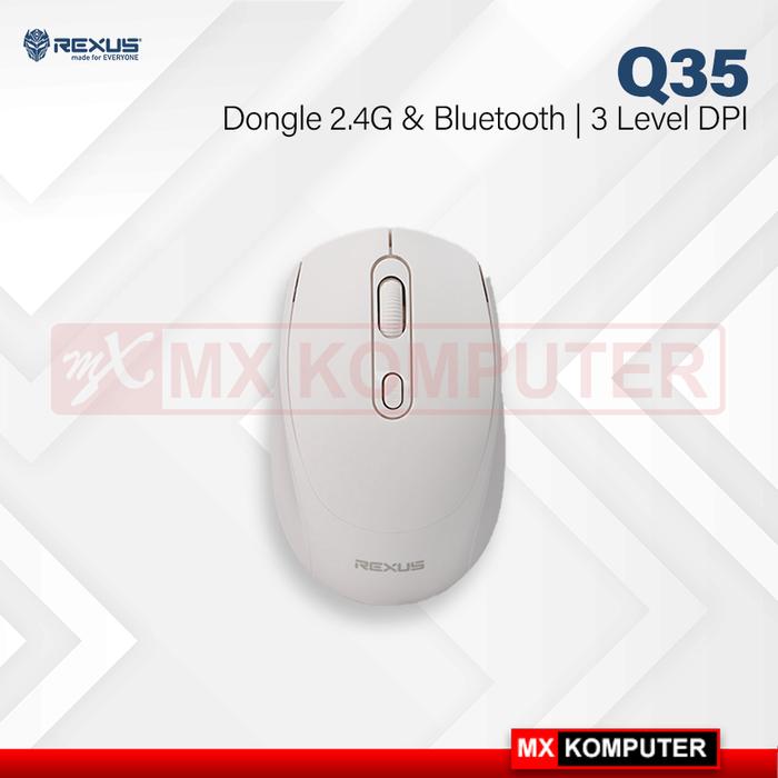Gambar Rexus Mouse Wireless Office Q35 Silent Click - Putih dari MXKomputer_NEW undefined Tokopedia