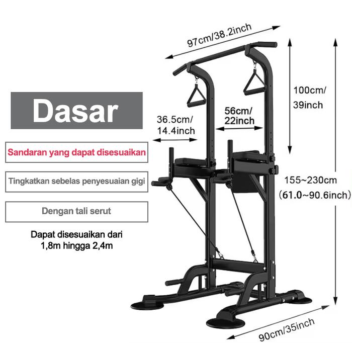 Gambar Alat fitness pull-up multifungsi alat pull-up rumahan - versi terbaru dari JF Internasional undefined Tokopedia