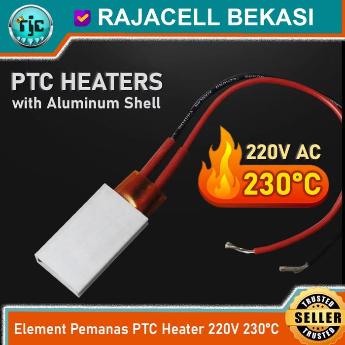 Gambar Elemen pemanas PTC Ceramic Heater Plat Aluminium Shell 220V AC 80-270C - 220V 230'C dari Arduino Store undefined Tokopedia