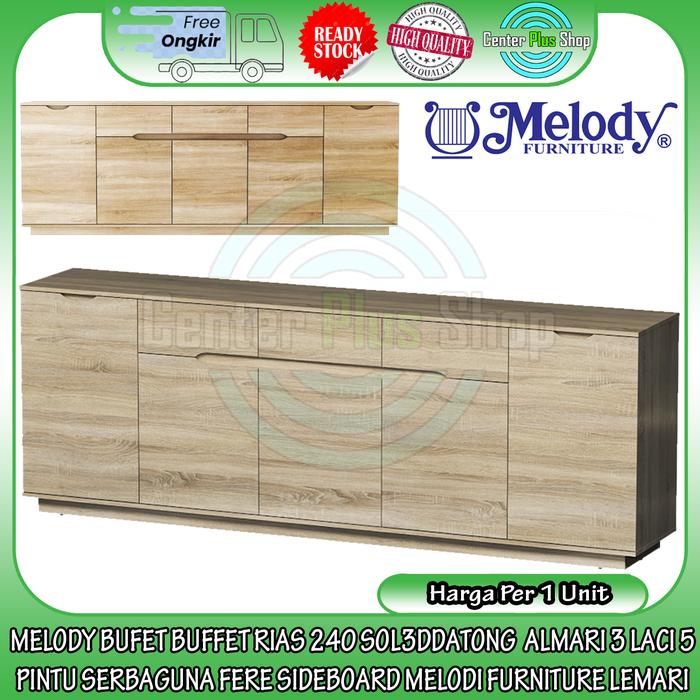 Gambar [INSTANT] MELODY FERE SIDEBOARD 240 BUFET BUFFET CABINET RIAS 3 LACI - TANPA RAKIT dari Center Plus Shop undefined Tokopedia