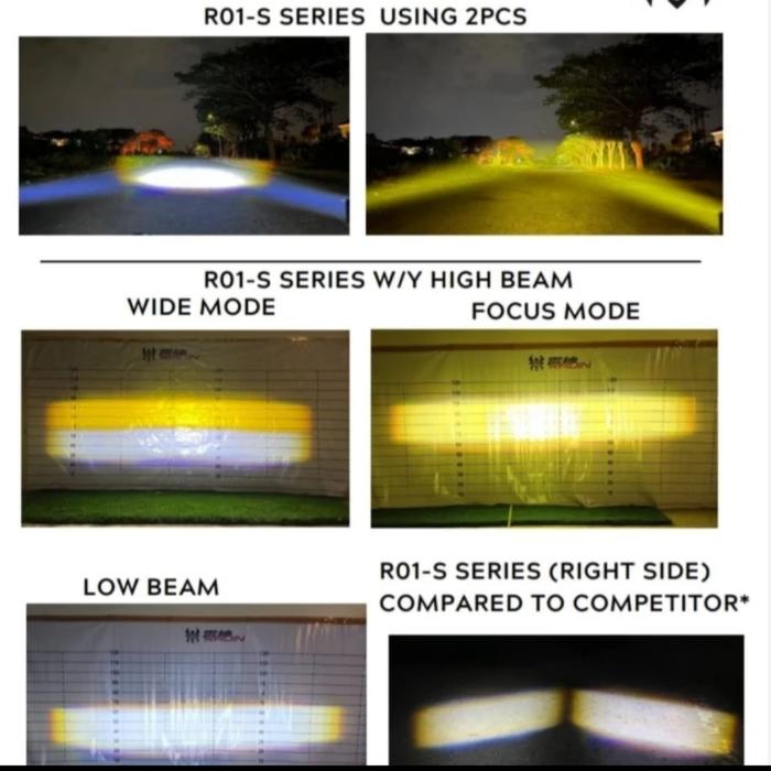 Gambar LAMPU KURO RAIJIN SLIM MPR R01-S SLIM PROJIE 50W/2x25W - KUNING-PUTIH dari HABLED undefined Tokopedia