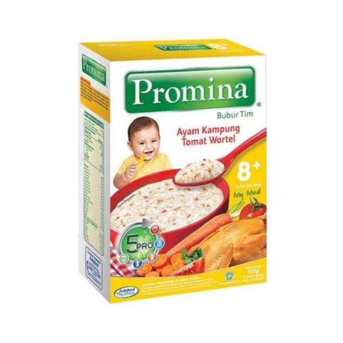 Gambar Promina Bubur Bayi Tim Ayam Kampung Tomat Wortel 100 g dari Toserba Yassir undefined Tokopedia