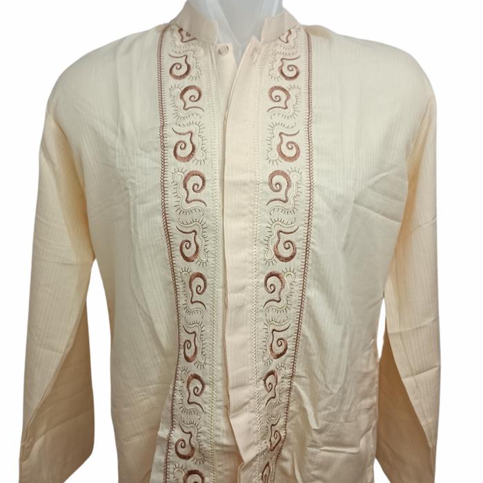 Gambar MENTHINK - Baju Koko Pria Dewasa Panjang Motif Random Size L (Seri 1) - Yellow Peach, L dari MENTHINK undefined Tokopedia