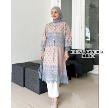 Gambar TERMURAH! Blouse Tunik Wanita Lengan Panjang Cocok Untuk Kondangan - Aluna Long Denm dari Erens General Goods undefined Tokopedia