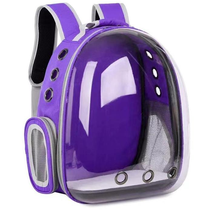 Gambar Tas Kucing/Tas Astronot Kucing Transparant Tas Ransel Travelling Hewan - Ungu dari Uso Cat undefined Tokopedia