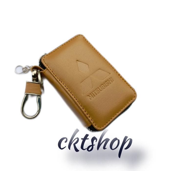Gambar Gantungan kunci remote keyless mobil mitsubishi kulit ck01 dompet stnk - mocca dari mfahrishop undefined Tokopedia