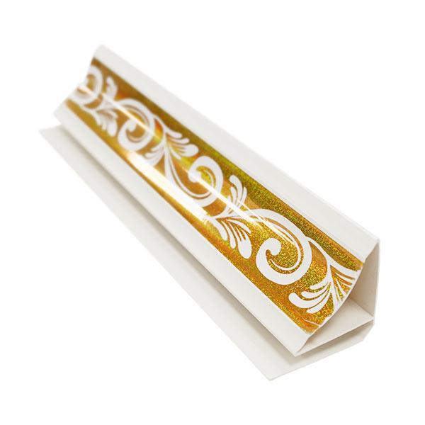 Gambar List tembok profil PVC variasi motif lebar 6m - batik gold dari samudra plafon Ciledug undefined Tokopedia