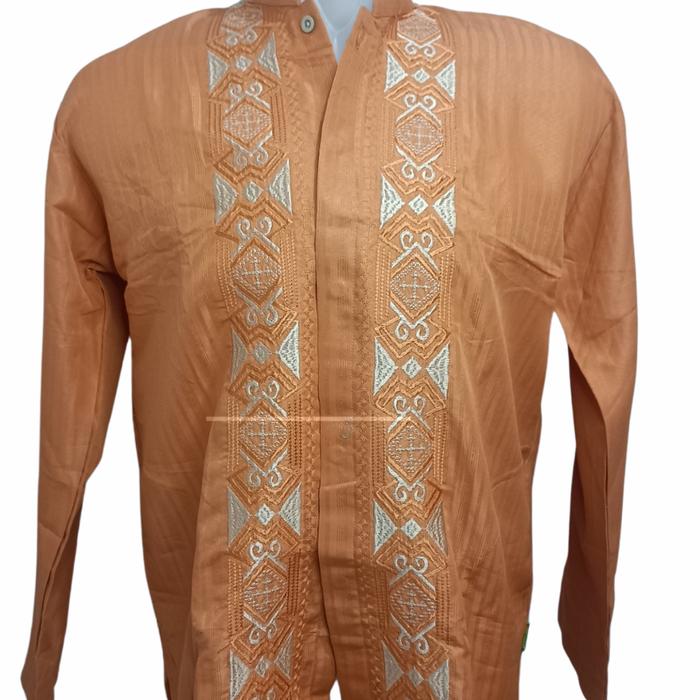 Gambar MENTHINK - Baju Koko Pria Dewasa Panjang Motif Random Size L (Seri 1) - Orange, L dari MENTHINK undefined Tokopedia
