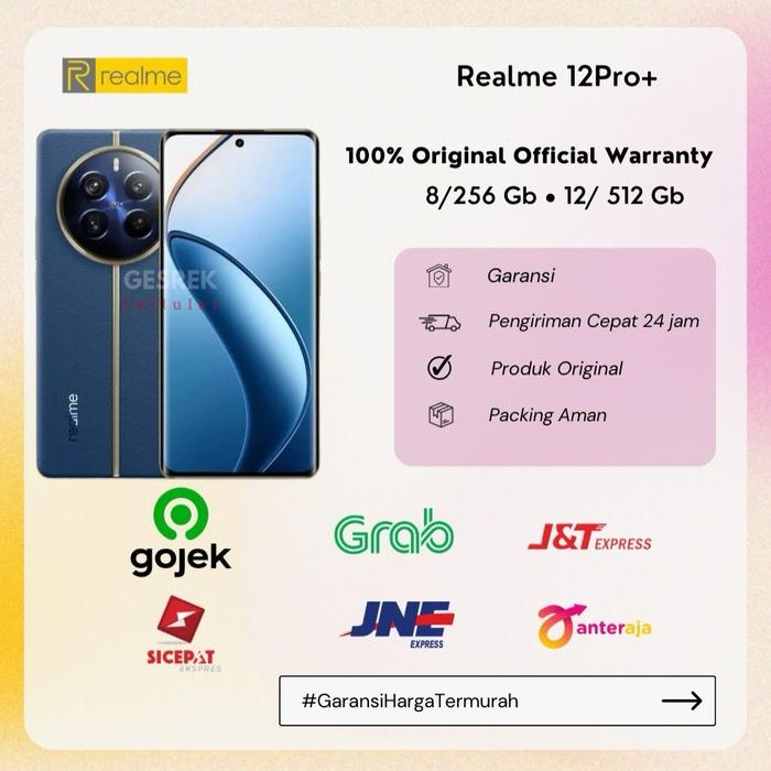 Gambar Realme 12 Pro Plus 12/512GB 8/256GB - Garansi RESMI - Cream, 8/256GB dari Gesrek Phone undefined Tokopedia