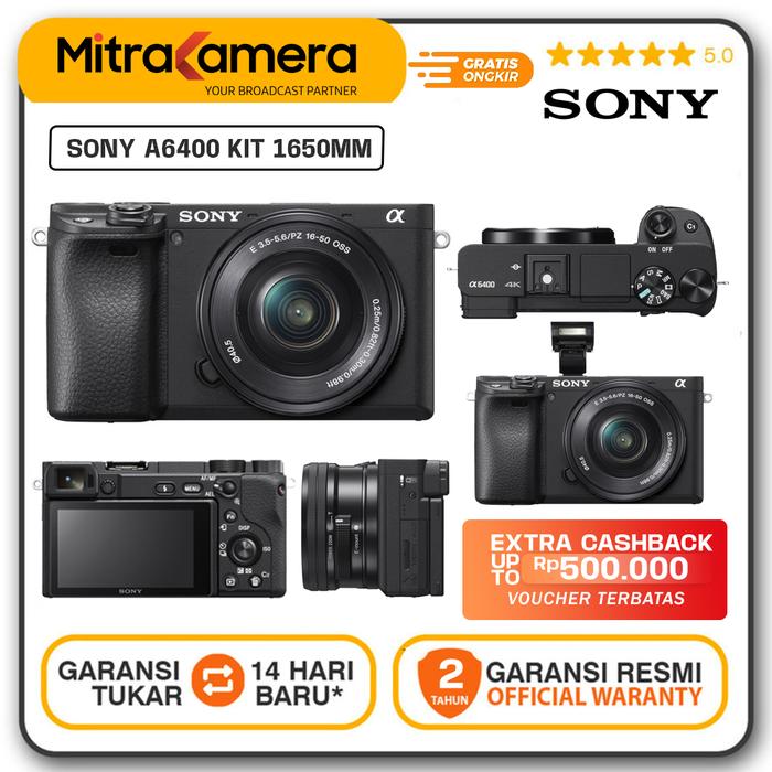 Gambar Kamera Sony Alpha A6400 Kit 16-50mm - STANDAR dari MitraKamera Bandung undefined Tokopedia