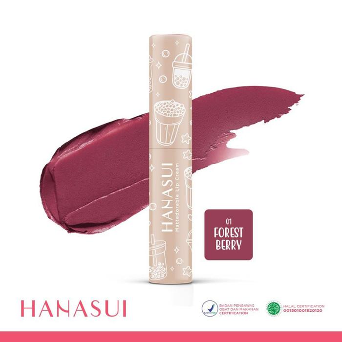 Gambar Lip Cream HANASUI Mattedorable Boba Edition - 01 FOREST BERRY dari fourpl4y store undefined Tokopedia