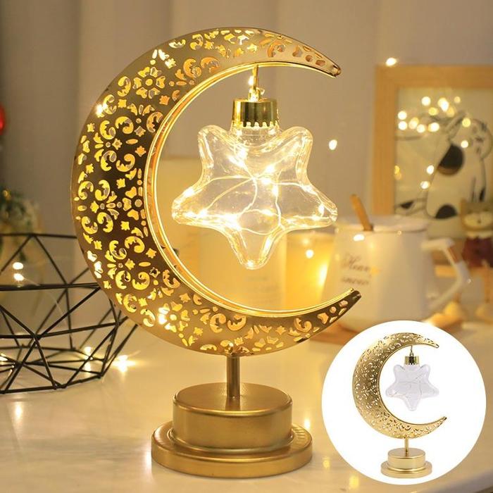Gambar Lampu LED Bintang Bulan Seni Besi Ramadhan Dekorasi Idul Fitri 2024 - B dari FREEYA' undefined Tokopedia
