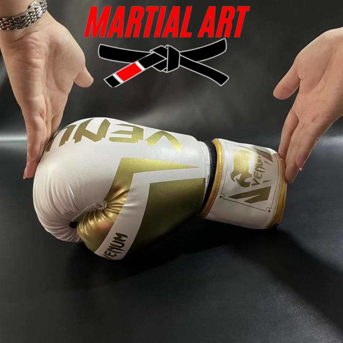 Gambar SARUNG TINJU VENUM/Gloves boxing venum - Putih - Emas, 6 dari Toko Martial Art undefined Tokopedia