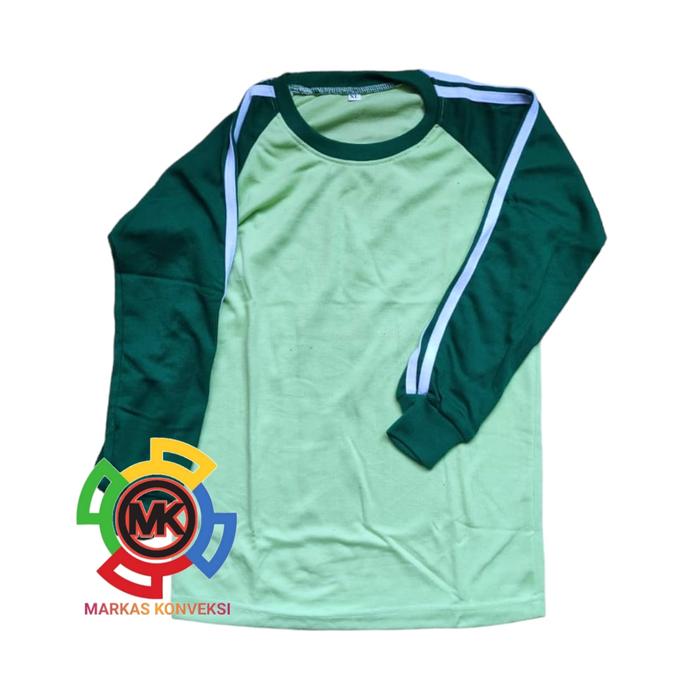 Gambar Baju Olahraga anak TK Lengan Panjang - Hijau Muda Tua, XL dari Markas Konveksi 01 undefined Tokopedia