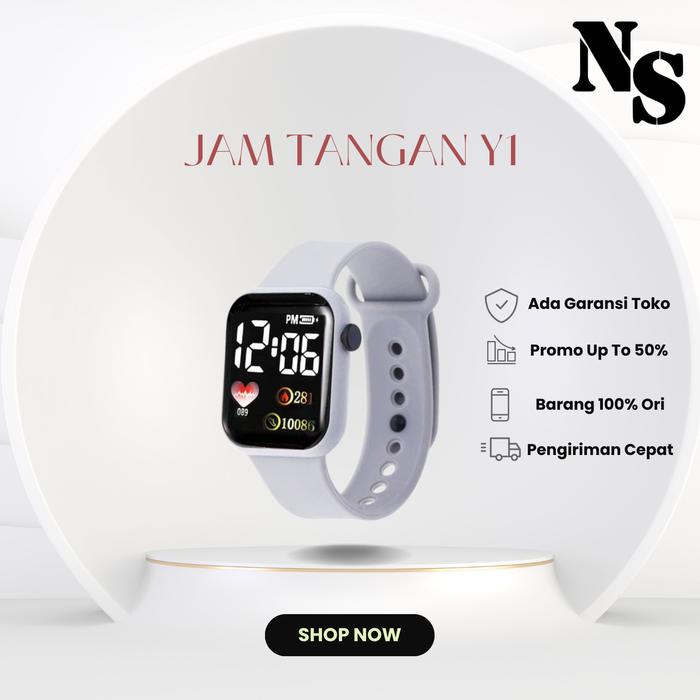 Gambar Jam Tangan anak laki laki anti air SmartWatch Anak ORIGINAL LED Y1 - Abu-abu, NO BOX dari Nirlaba Online Store undefined Tokopedia