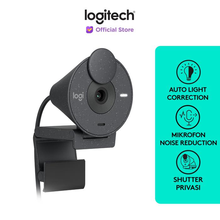 Gambar Logitech Brio 300 Webcam Full HD Shutter Privasi & Noise-Reducing Mic - Graphite dari Logitech Official Store undefined Tokopedia