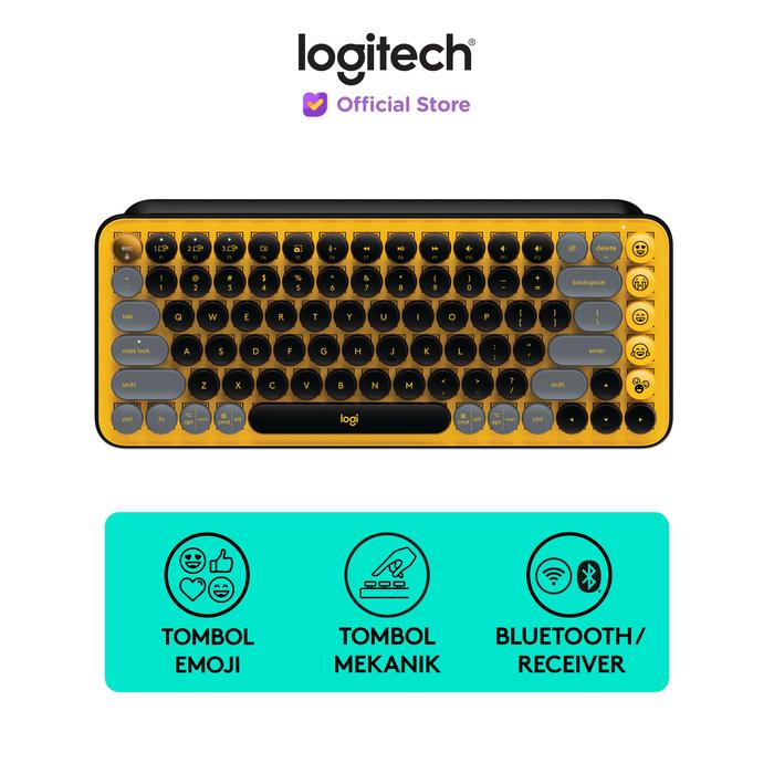 Gambar Logitech POP Keys Keyboard Wireless Mechanical Compact, Emoji Keys - Blast dari Logitech Official Store undefined Tokopedia