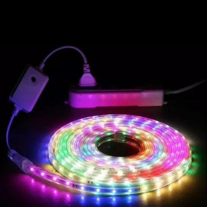 Jual LAMPU HIAS TIKTOK SELANG WARNA WARNI 10M 3528 2835 220V + ADAPTOR ...