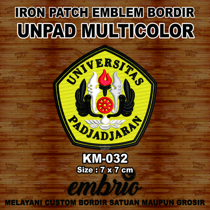 Gambar Patch UNPAD emblem bordir logo Universitas Padjadjaran Pajajaran iron - KM-032 dari azura.indonesia undefined Tokopedia