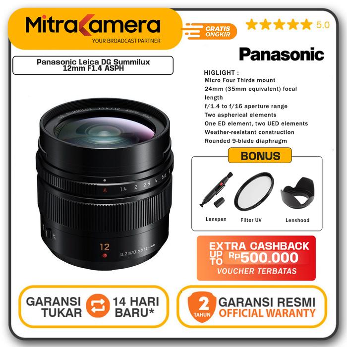 Jual Panasonic Leica DG Summilux 12mm ASPH Garansi Resmi